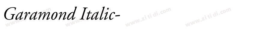 Garamond Italic字体转换